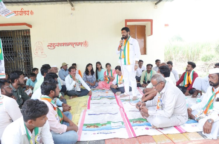 राष्ट्रवादी शरदचंद्र पवार पक्षाचे अधिकृत उमेदवार अनिल सावंत यांनी साधला 14 गावाचा  गाव भेटी दौऱ्यात  जाणून घेतल्या ग्रामस्थांच्या तक्रारी.